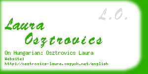 laura osztrovics business card